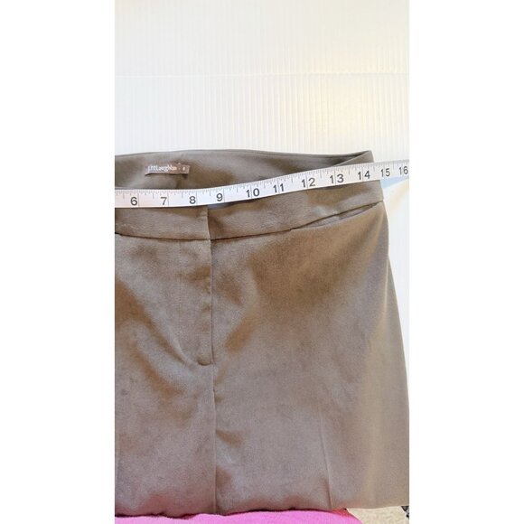 J. McLaughlin Chino Pants Womens 4 Brown Stretch Flat Front Straight Leg Preppy - Picture 8 of 10
